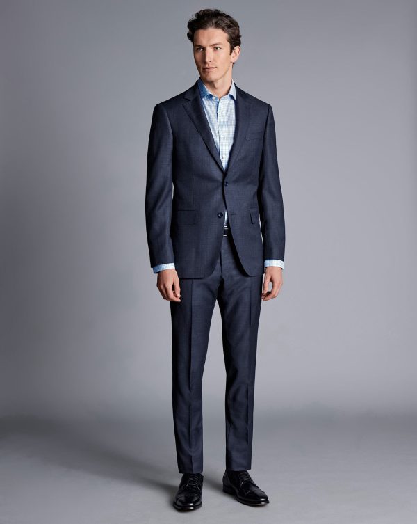 Singertrad582457 Italian Luxury Suit - Denim Blue
