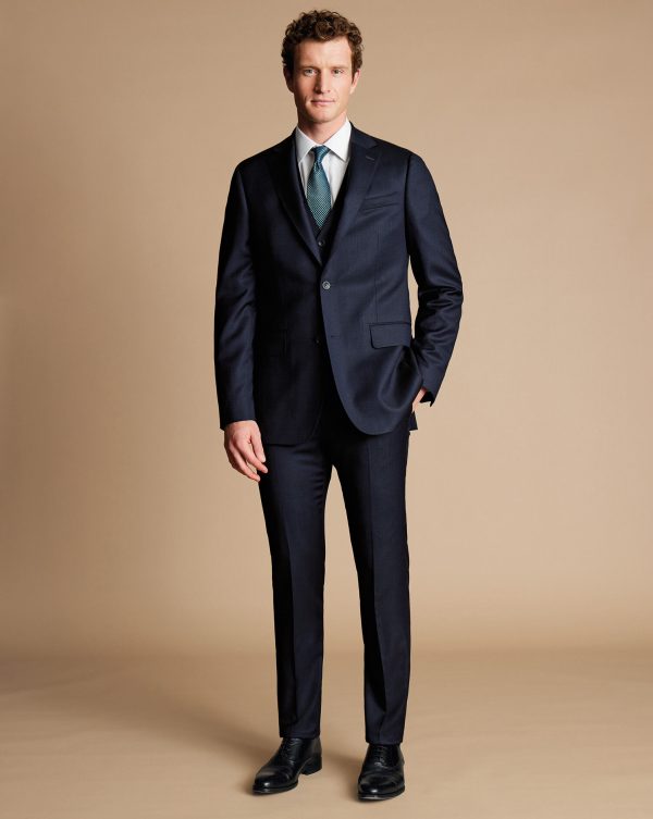 Singertrad582431 Italian Luxury Suit - Dark Navy - Image 3
