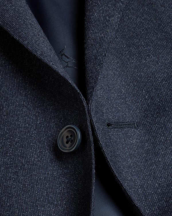 Singertrad582441 Italian Pindot Suit - Denim Blue - Image 2