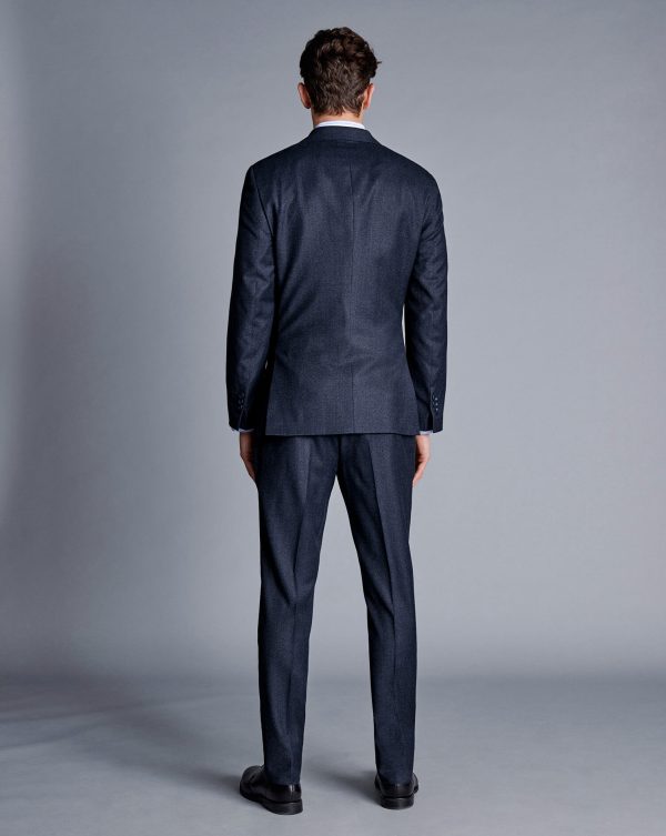 Singertrad582441 Italian Pindot Suit - Denim Blue - Image 4