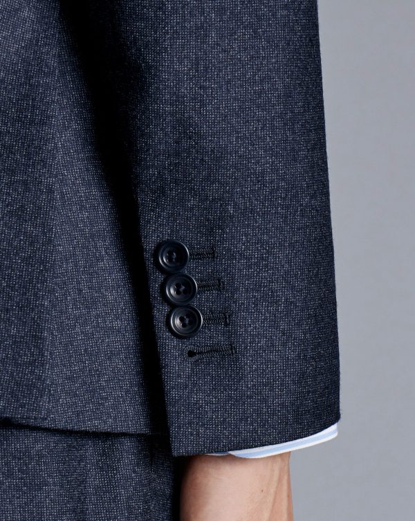 Singertrad582441 Italian Pindot Suit - Denim Blue - Image 3