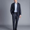 Singertrad582441 Italian Pindot Suit - Denim Blue