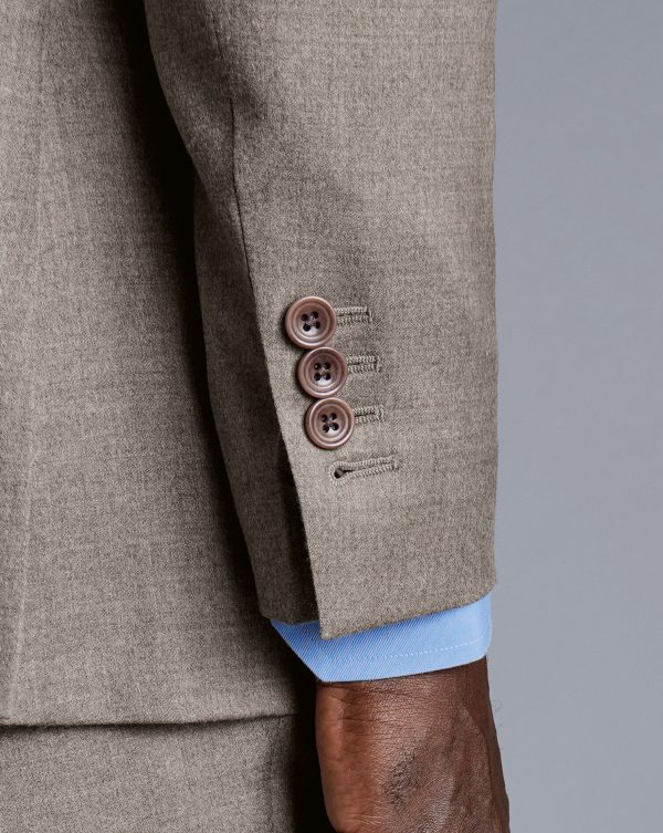 Singertrad582455 Italian Suit - Taupe - Image 3