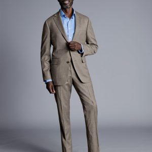Singertrad582455 Italian Suit - Taupe