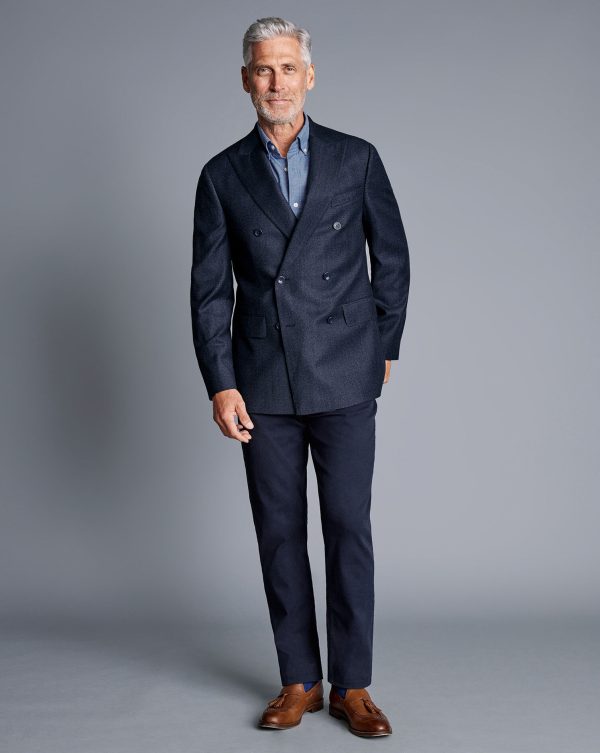 Singertrad582442 Italian Suit Twill - Denim Blue