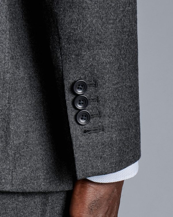 Singertrad582454 Italian Pindot Suit - Grey - Image 3