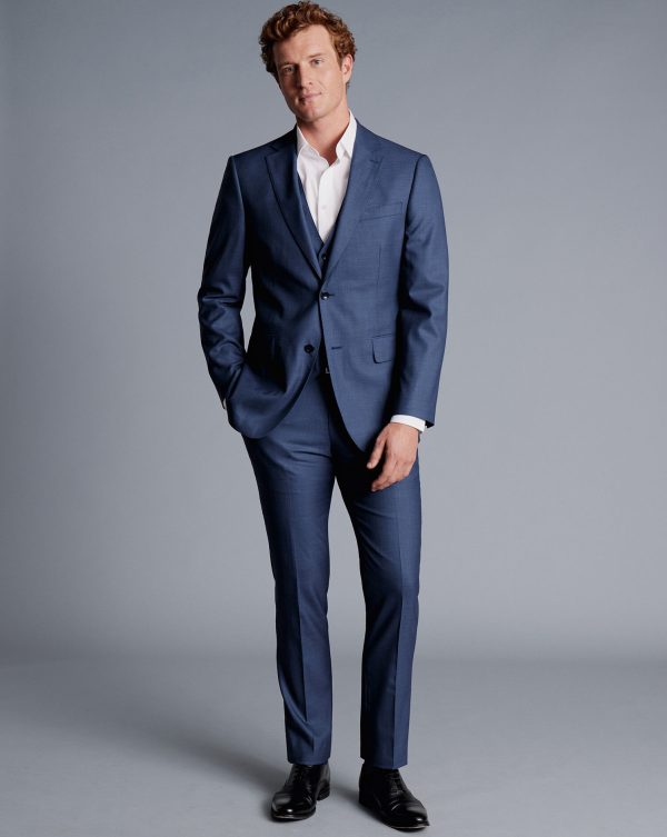 Singertrad582449 Sharkskin Suit - Ocean Blue