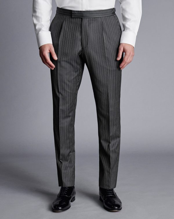 Singertrad582436 Morning Suit – Black Stripe Trouser - Image 2